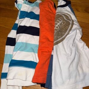 Gymboree Blue Striped and Orange Graphic Tees